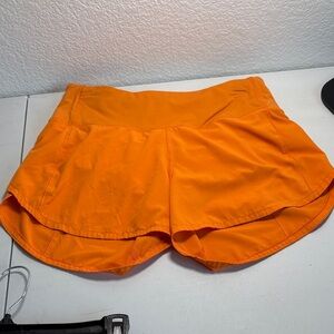 Lululemon Vibrant Orange Athletic Shorts